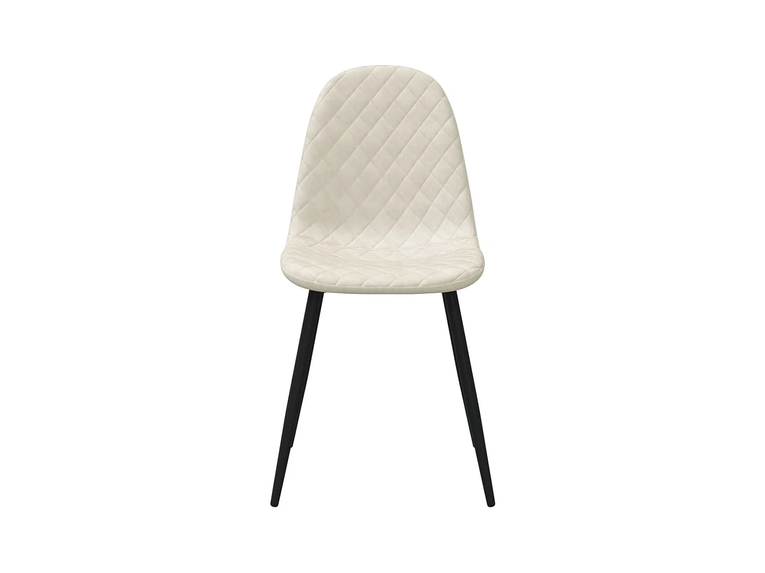 Chaises à manger lot de 4 crème velours