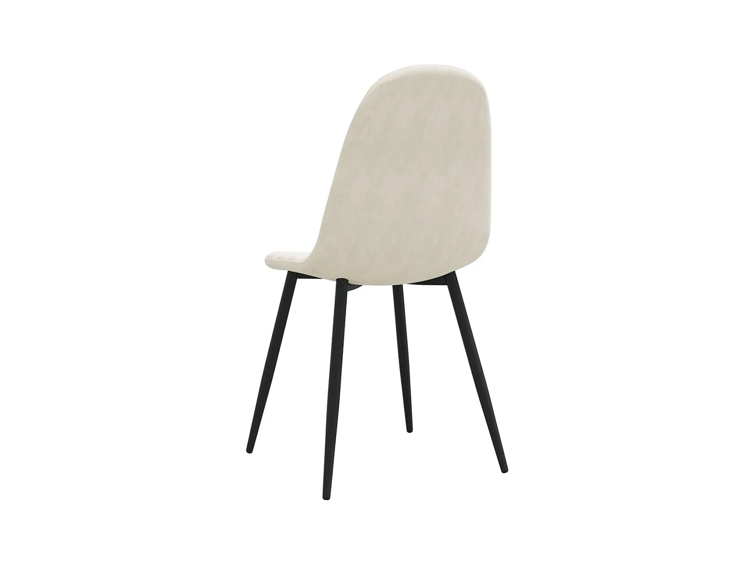 Eetkamerstoelen set van 4 crème fluweel