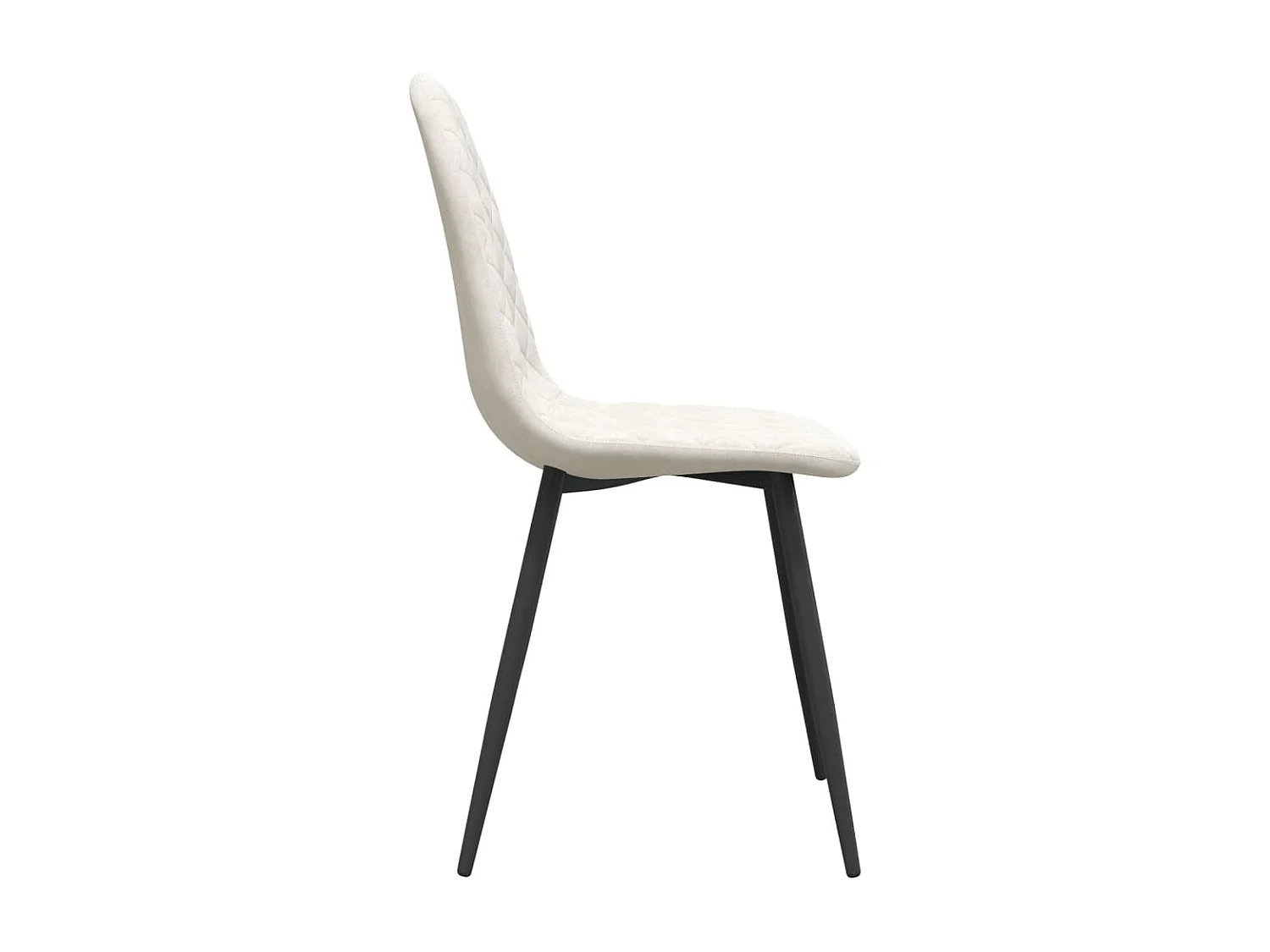 Chaises à manger lot de 4 crème velours