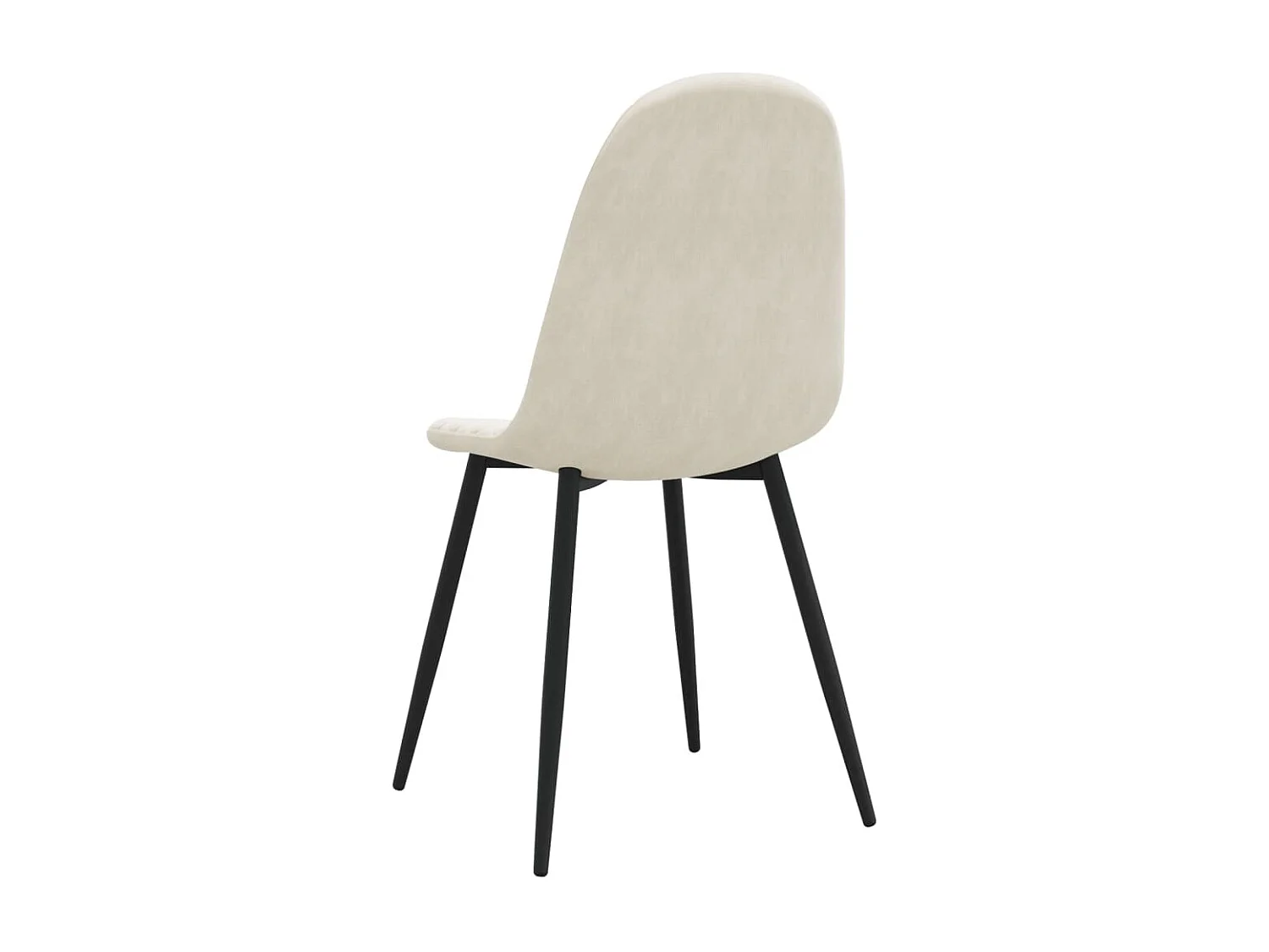 Chaises à manger lot de 4 crème velours