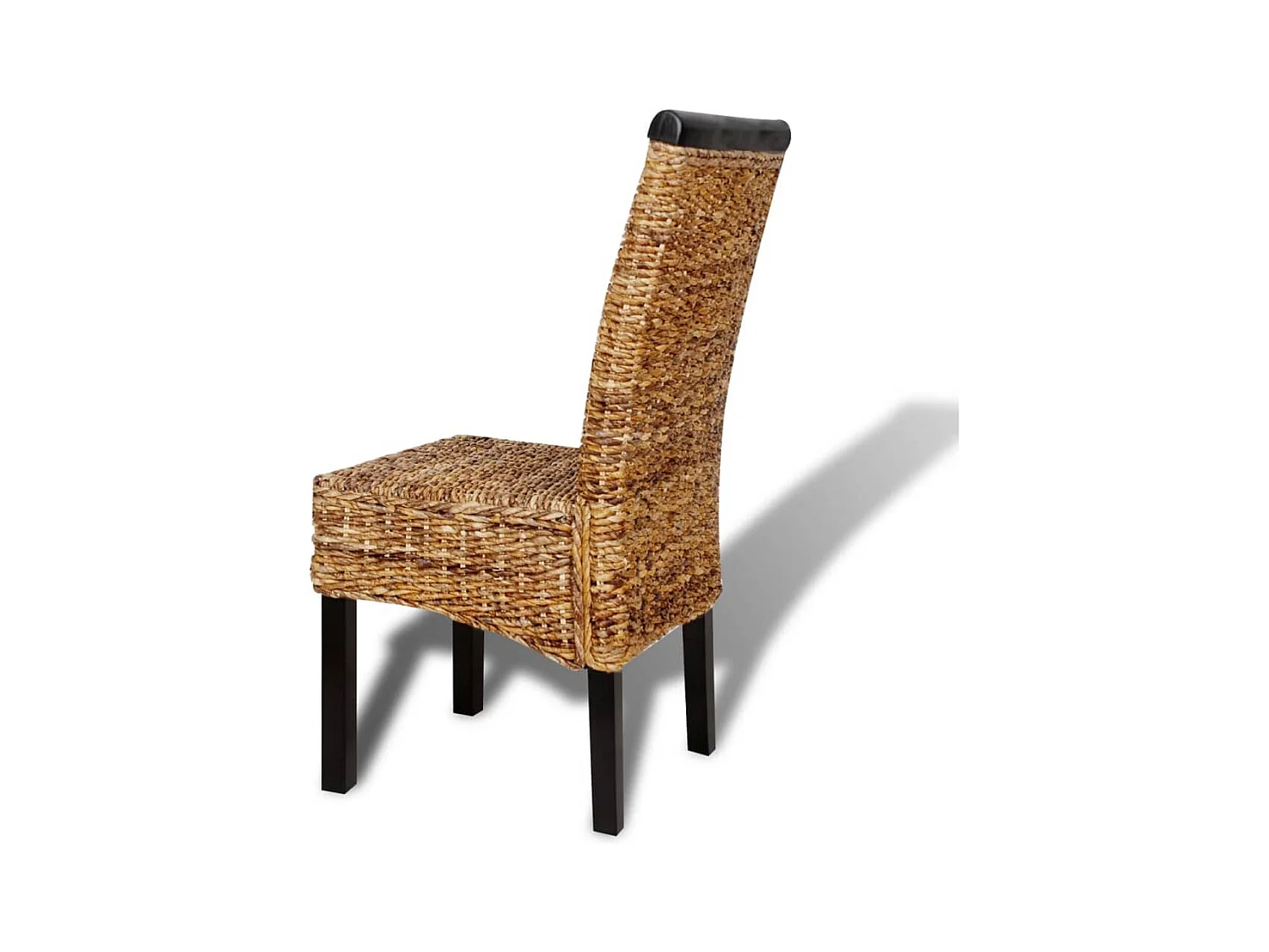 Set di 6 sedie da pranzo in legno massello di mango e abaca