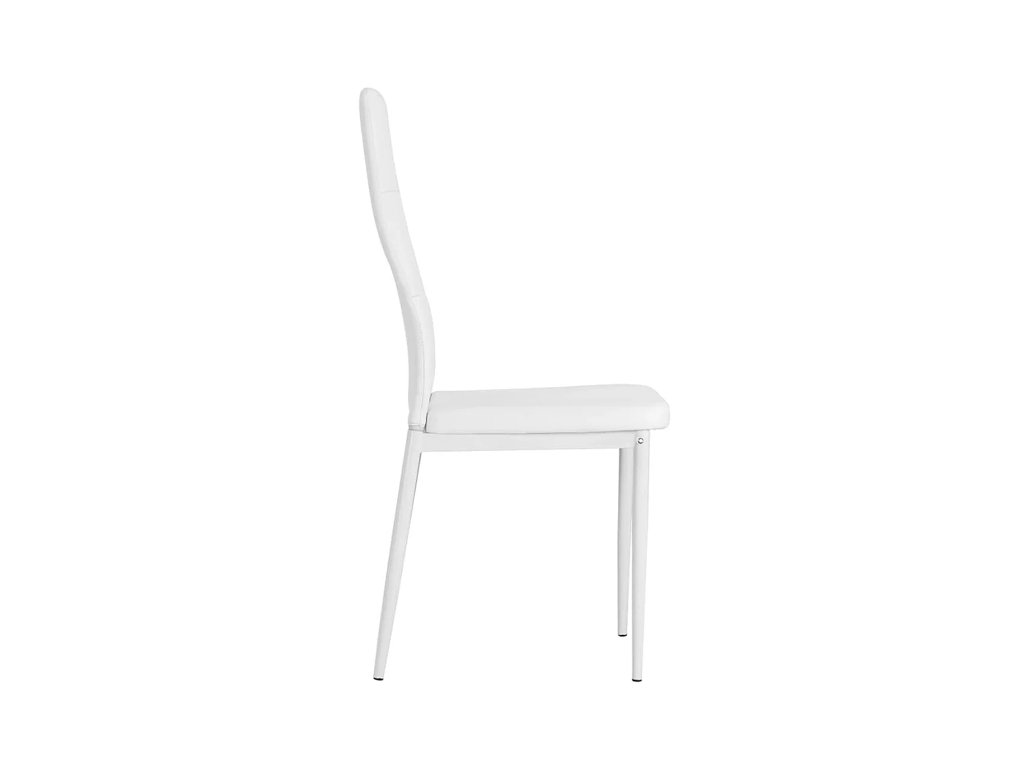 Eetkamerstoelen set van 6 wit imitatieleer