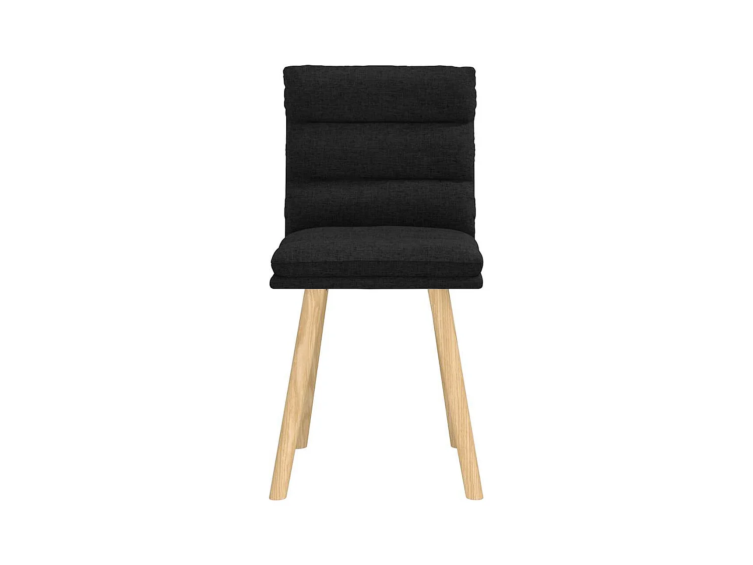 Chaises à manger lot de 2 noir tissu