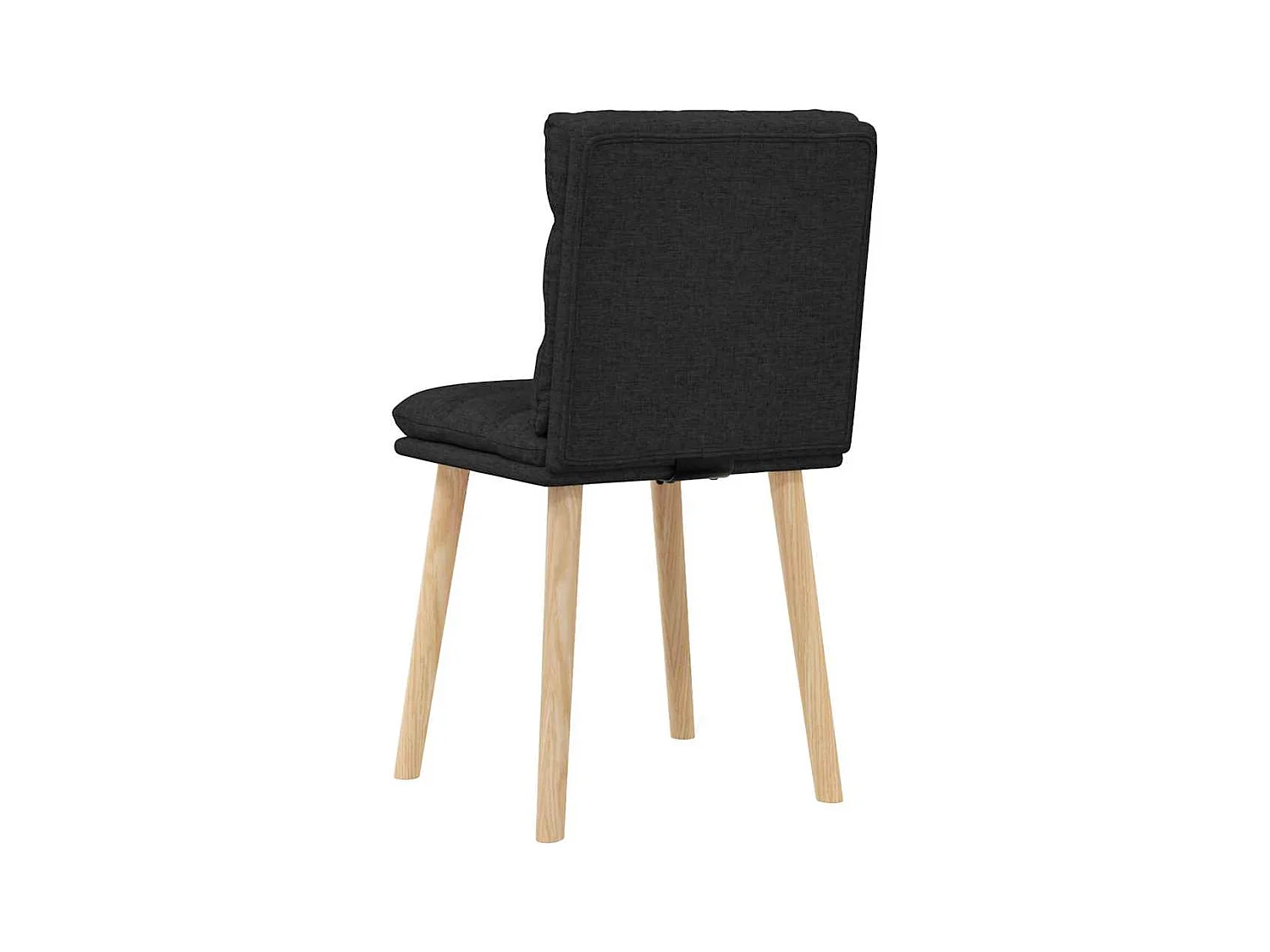 Juego de 2 sillas de comedor de tela negra