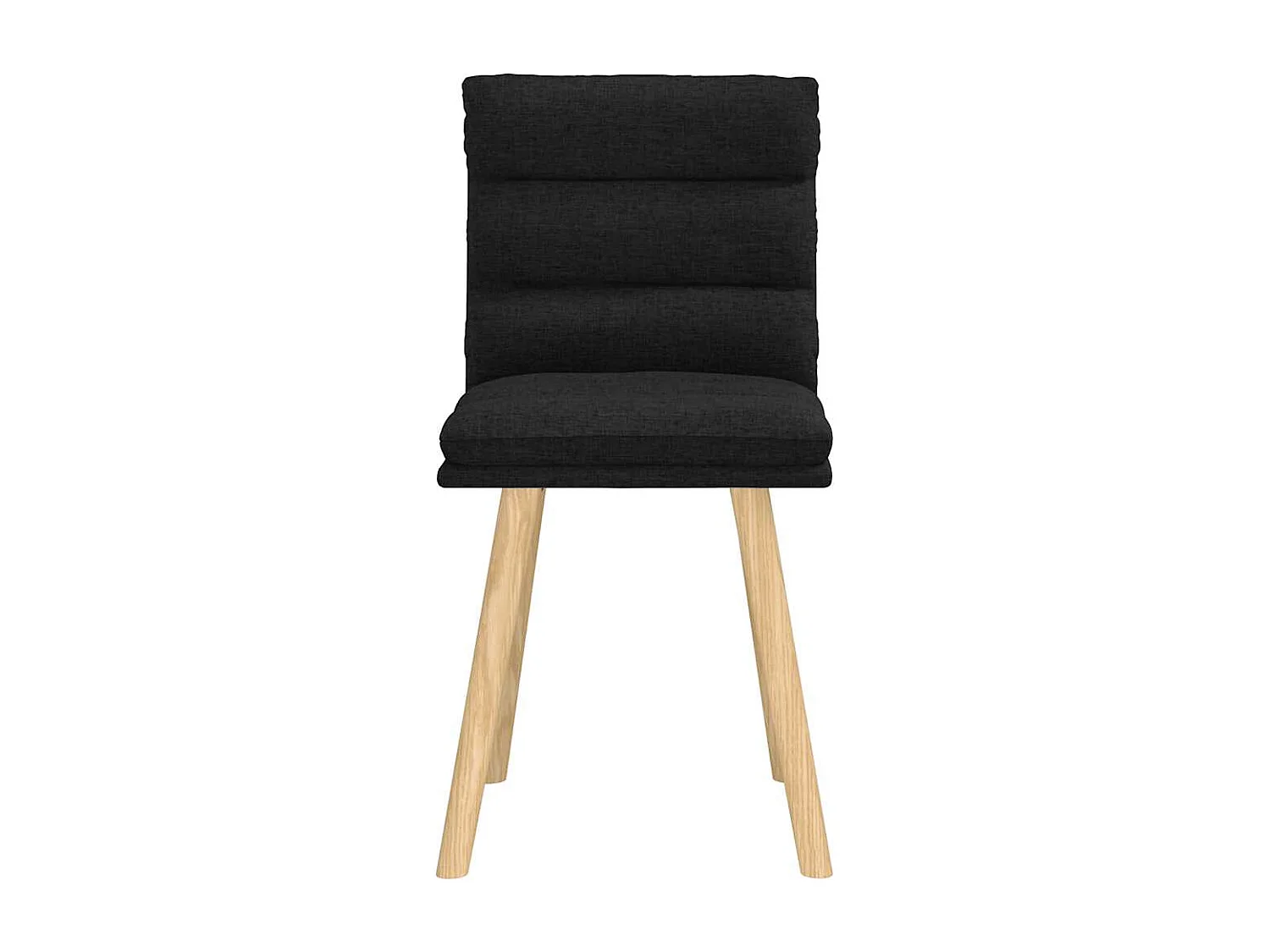 Chaises à manger lot de 2 noir tissu