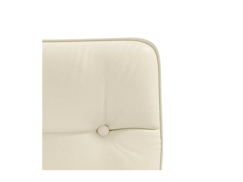 Crèmekleurige kunstleren eetkamerstoel