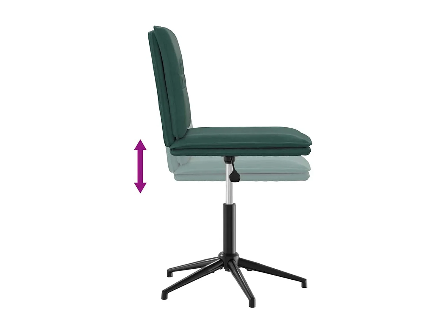 Chaise de salle à manger Vert foncé Velours