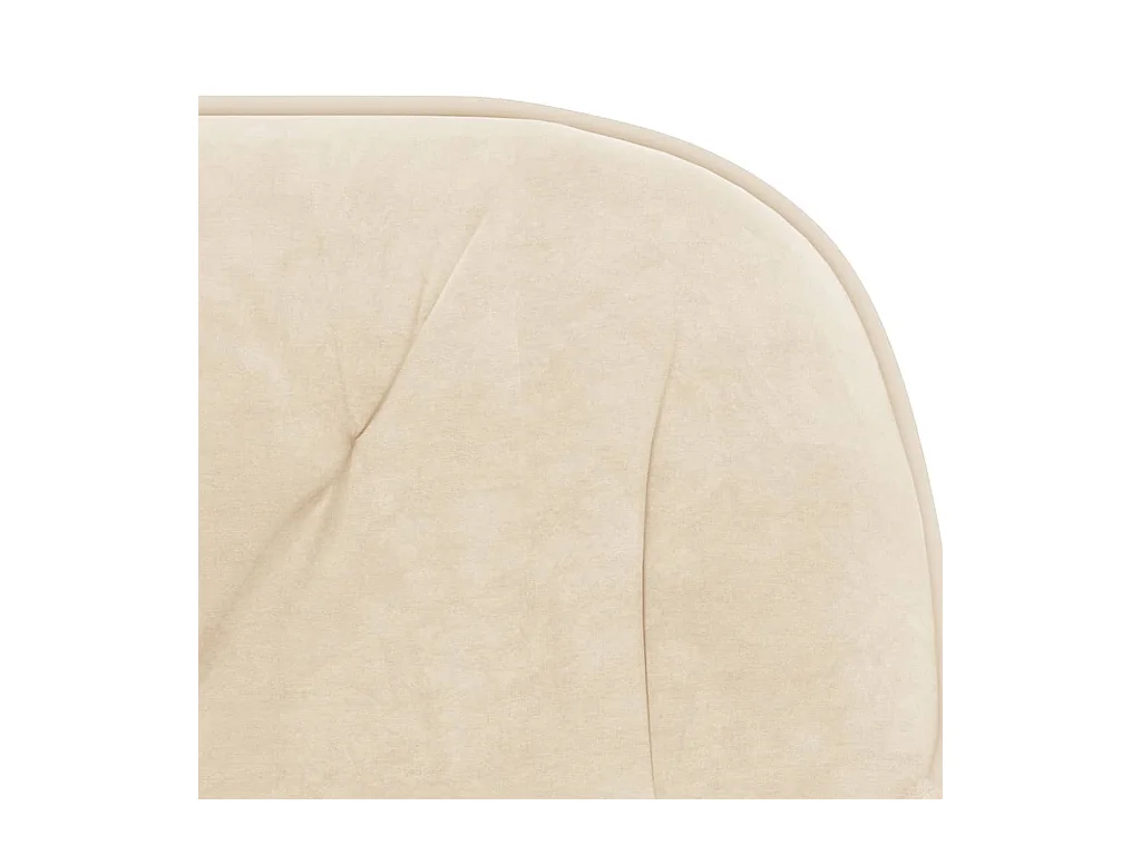 Chaises pivotantes à manger lot de 2 Crème Velours