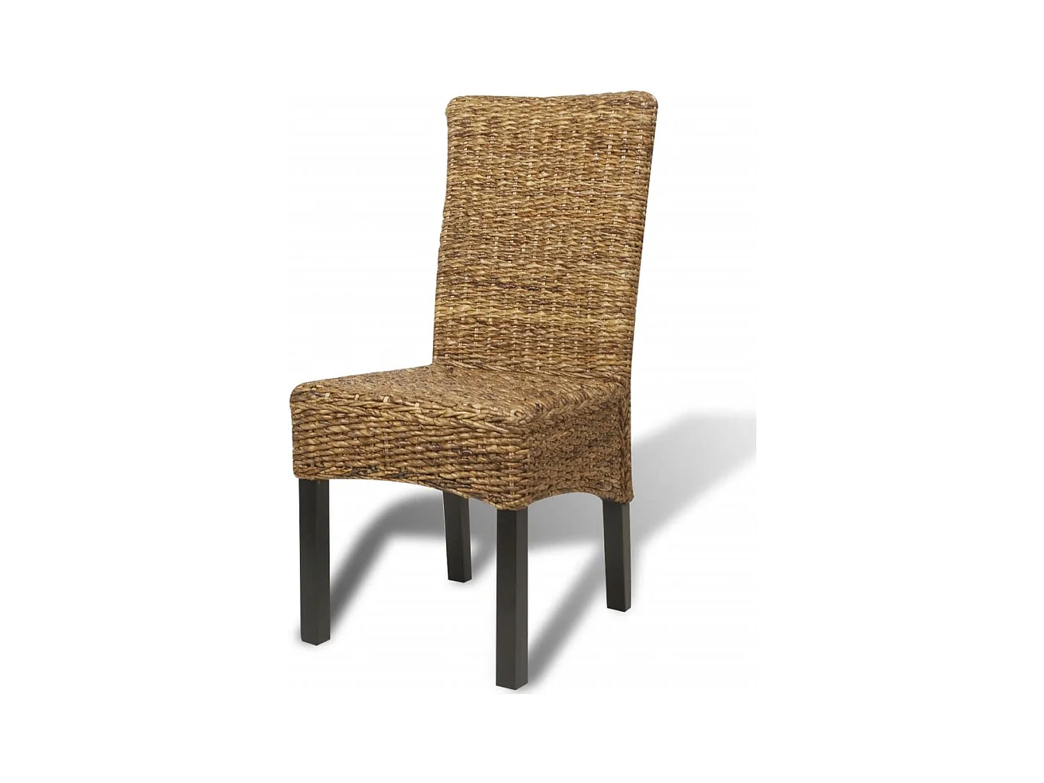 Set di 6 sedie da pranzo in legno massello di mango e abaca