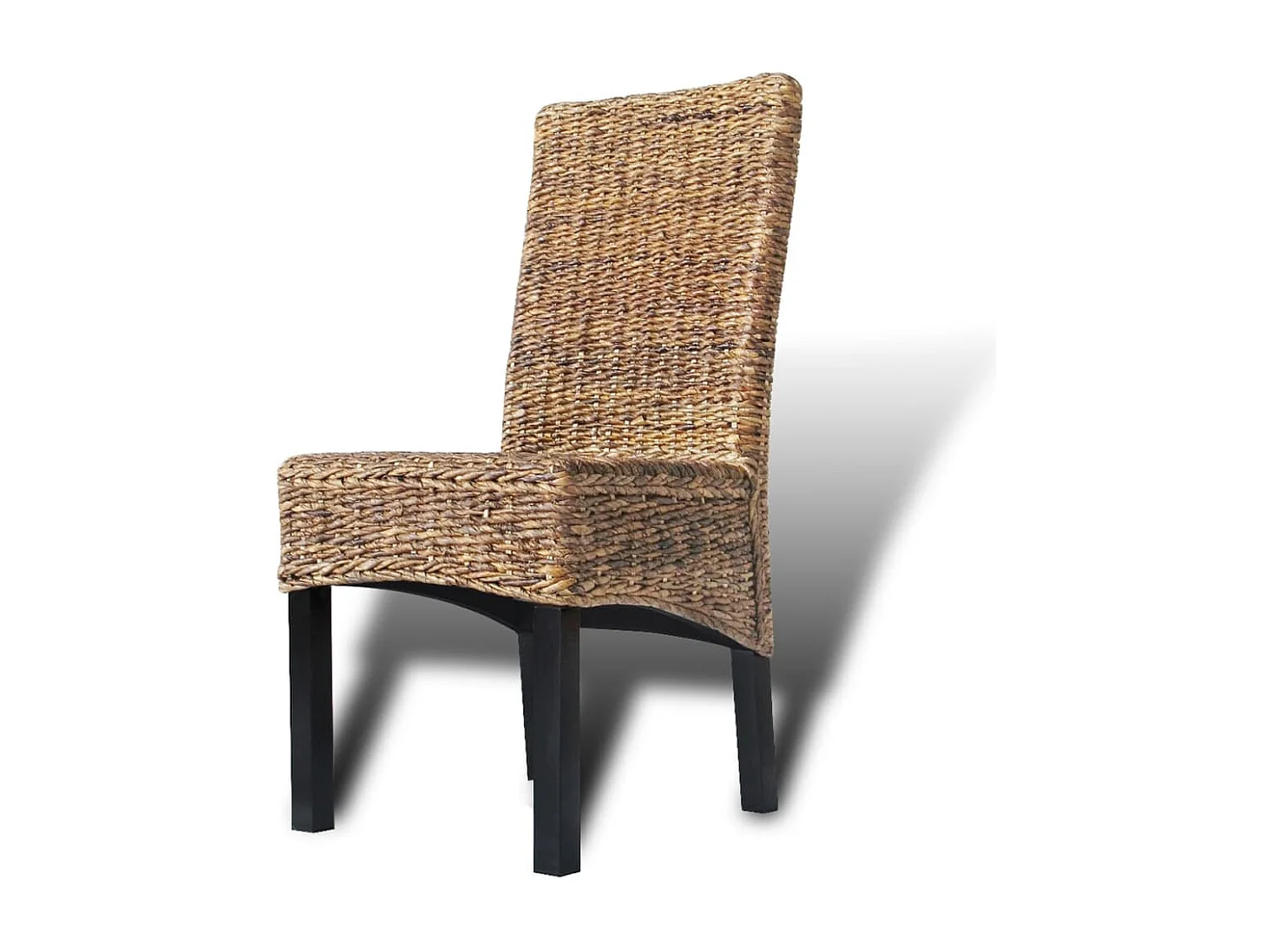 Chaises à manger lot de 6 bois solide de manguier et abaca