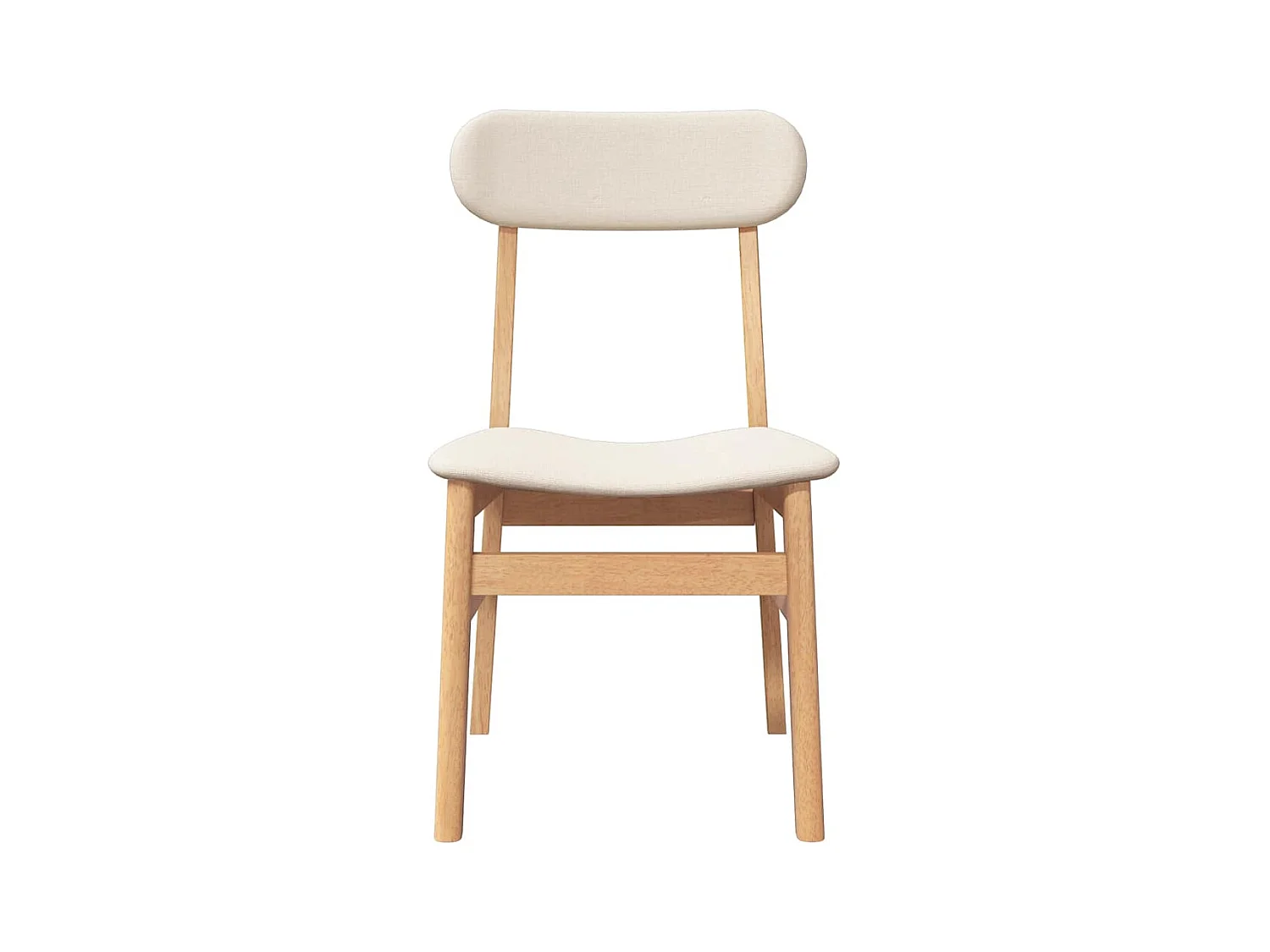 Chaises à manger coussins 2 pcs bois massif caoutchouc