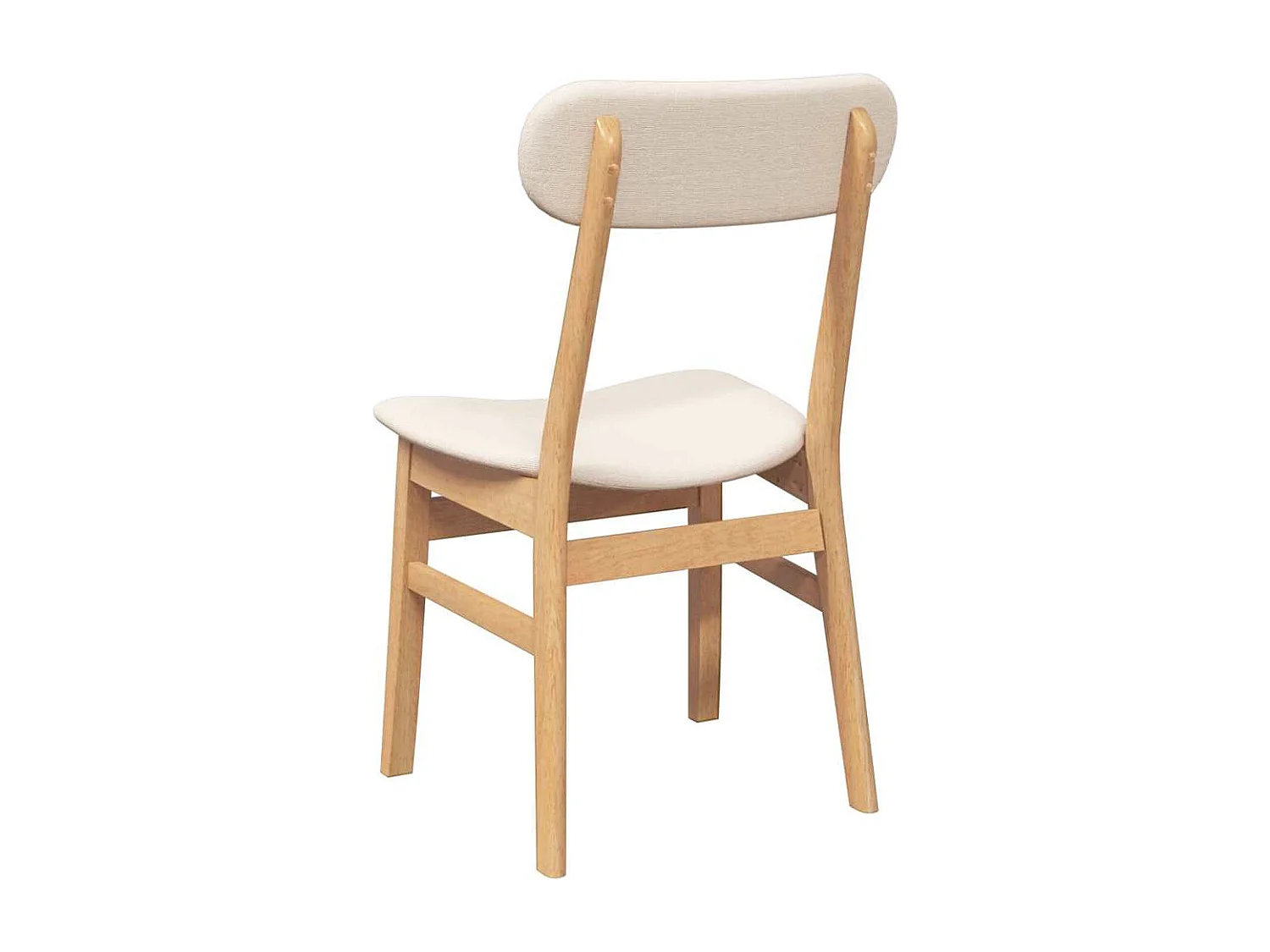 Chaises à manger coussins 2 pcs bois massif caoutchouc