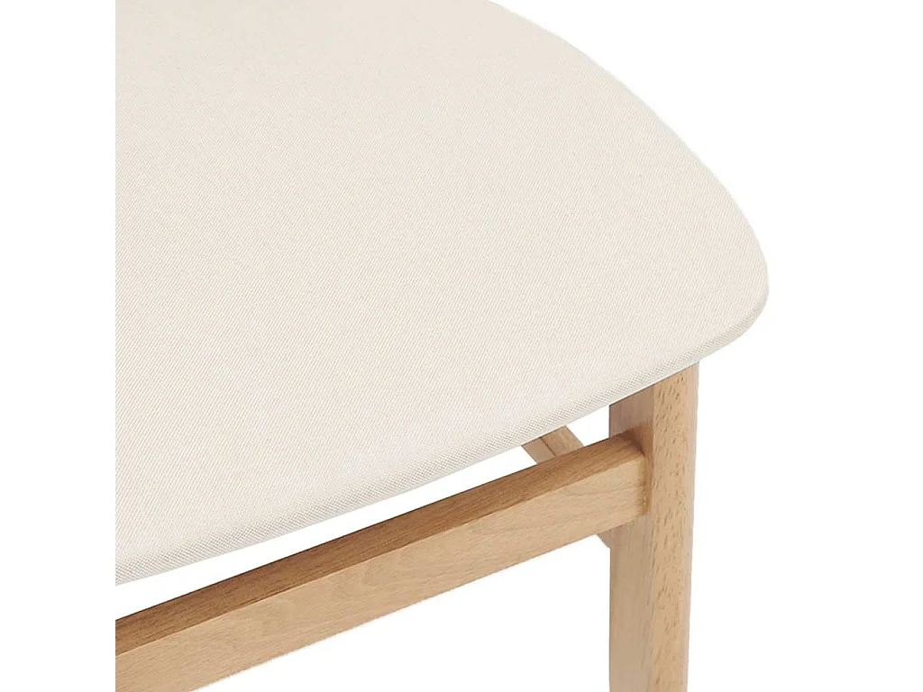 Chaises à manger coussins 2 pcs bois massif caoutchouc