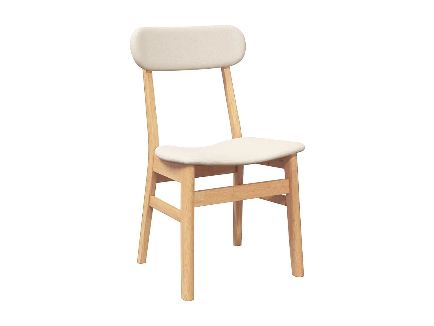 Chaises à manger coussins 2 pcs bois massif caoutchouc