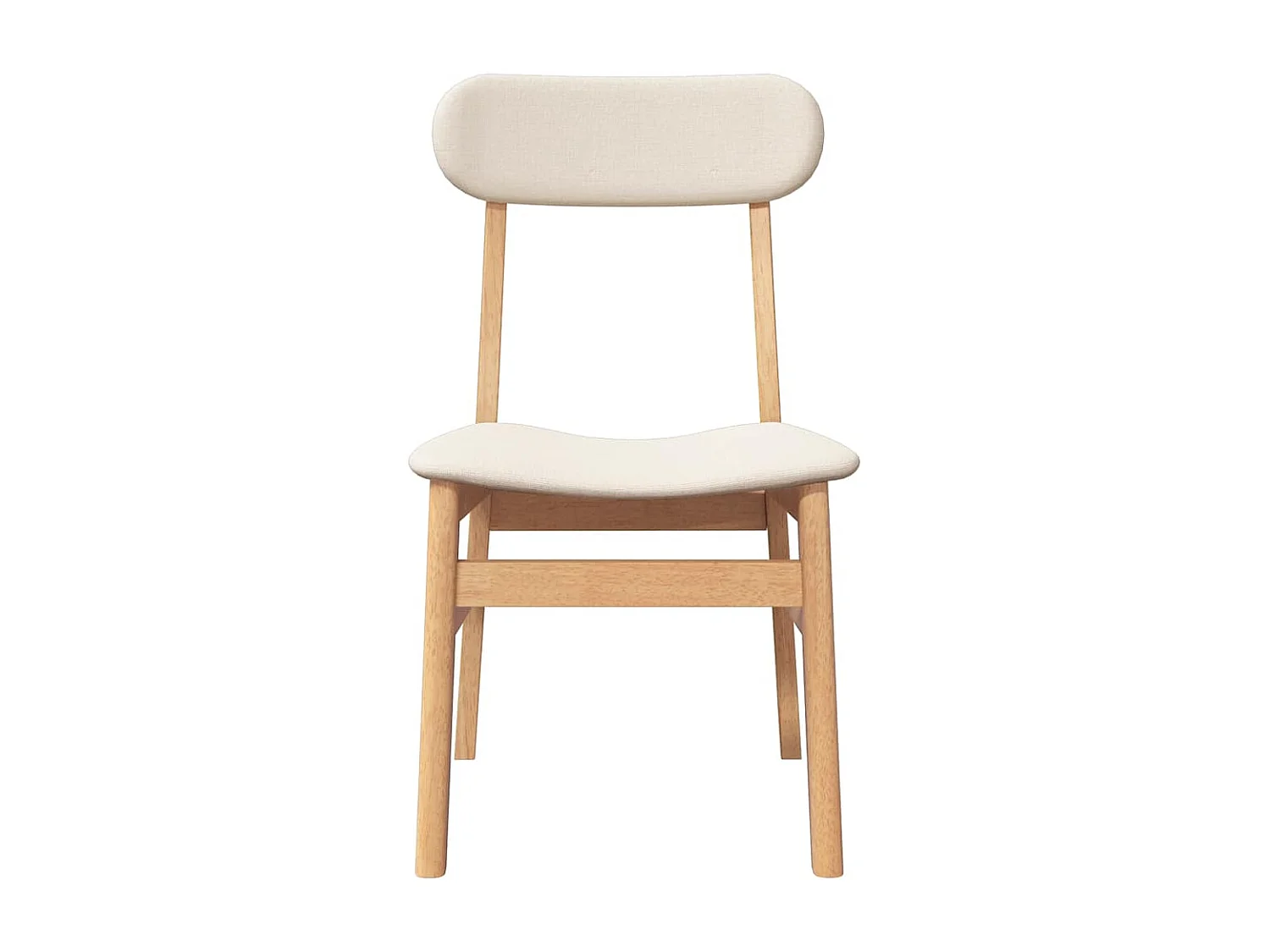 Chaises à manger coussins 2 pcs bois massif caoutchouc