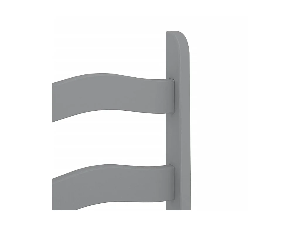 Set di 2 sedie da pranzo Corona in legno massello di pino grigio