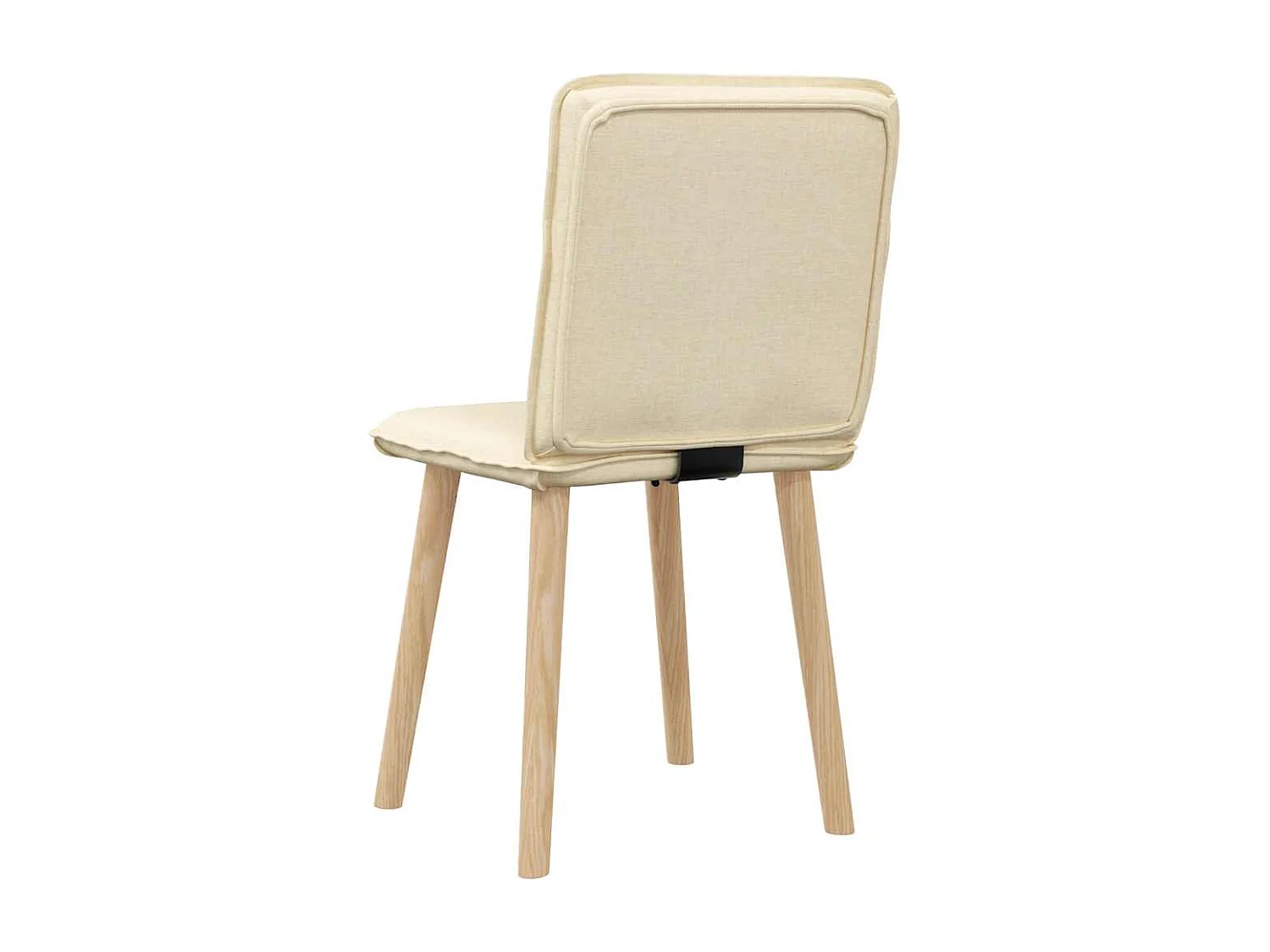 Juego de 2 sillas de comedor de tela color crema