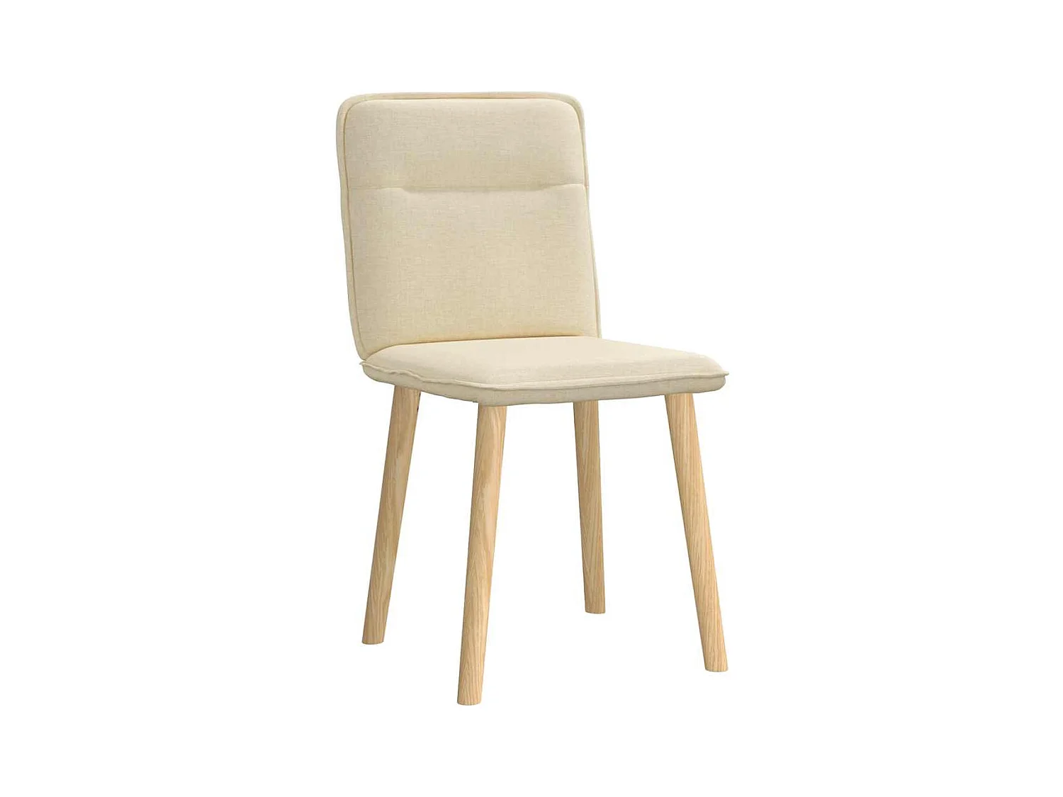 Set di 2 sedie da pranzo in tessuto color crema