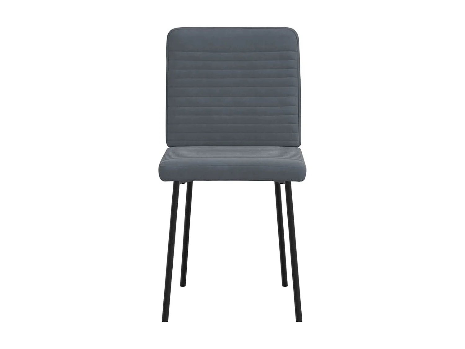 Chaises à manger lot de 2 Gris foncé Velours