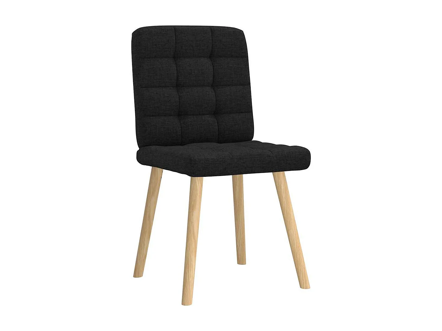 Chaises à manger lot de 4 noir tissu