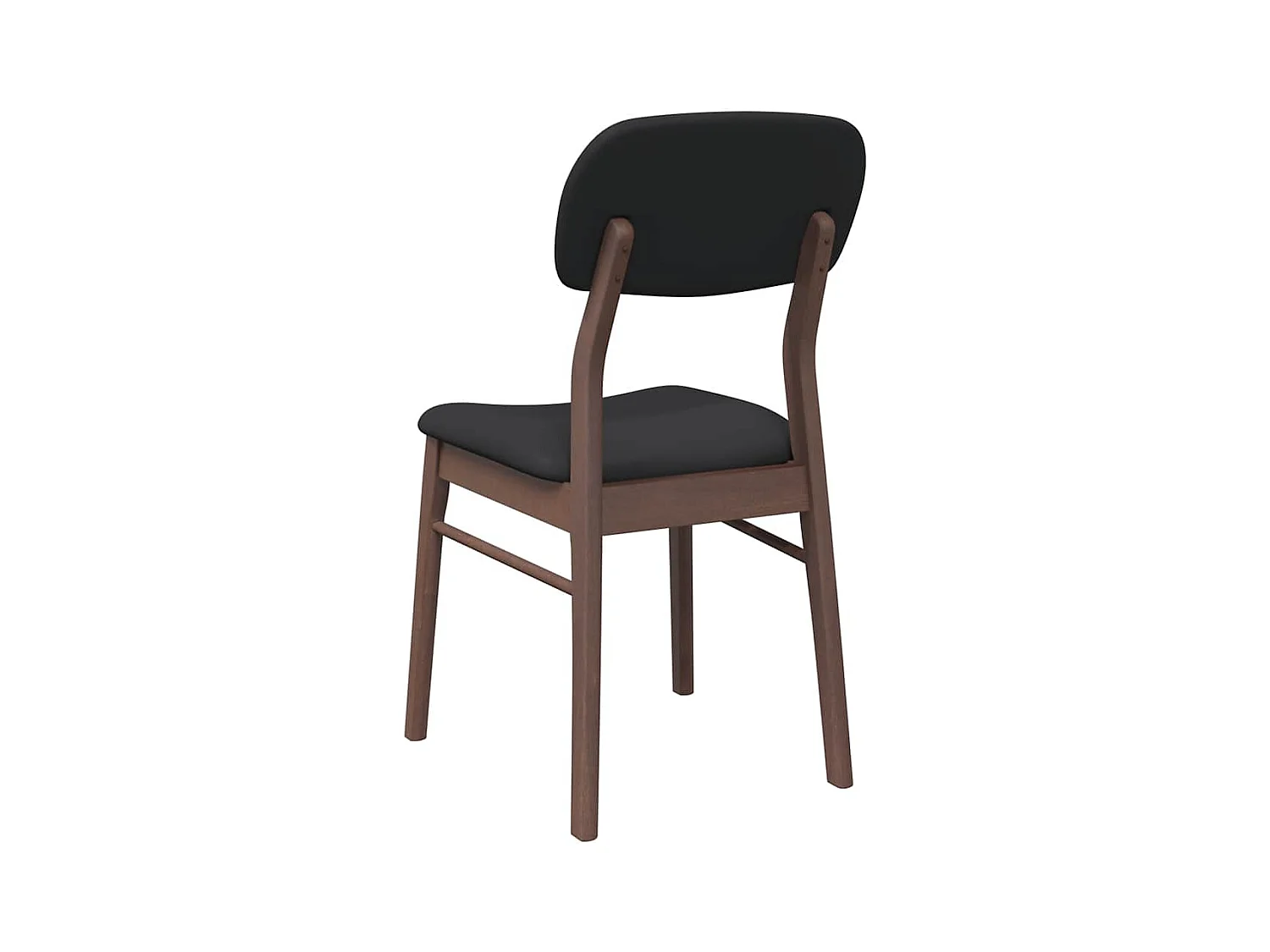 Chaises à manger coussins 2 pcs marron bois massif caoutchouc