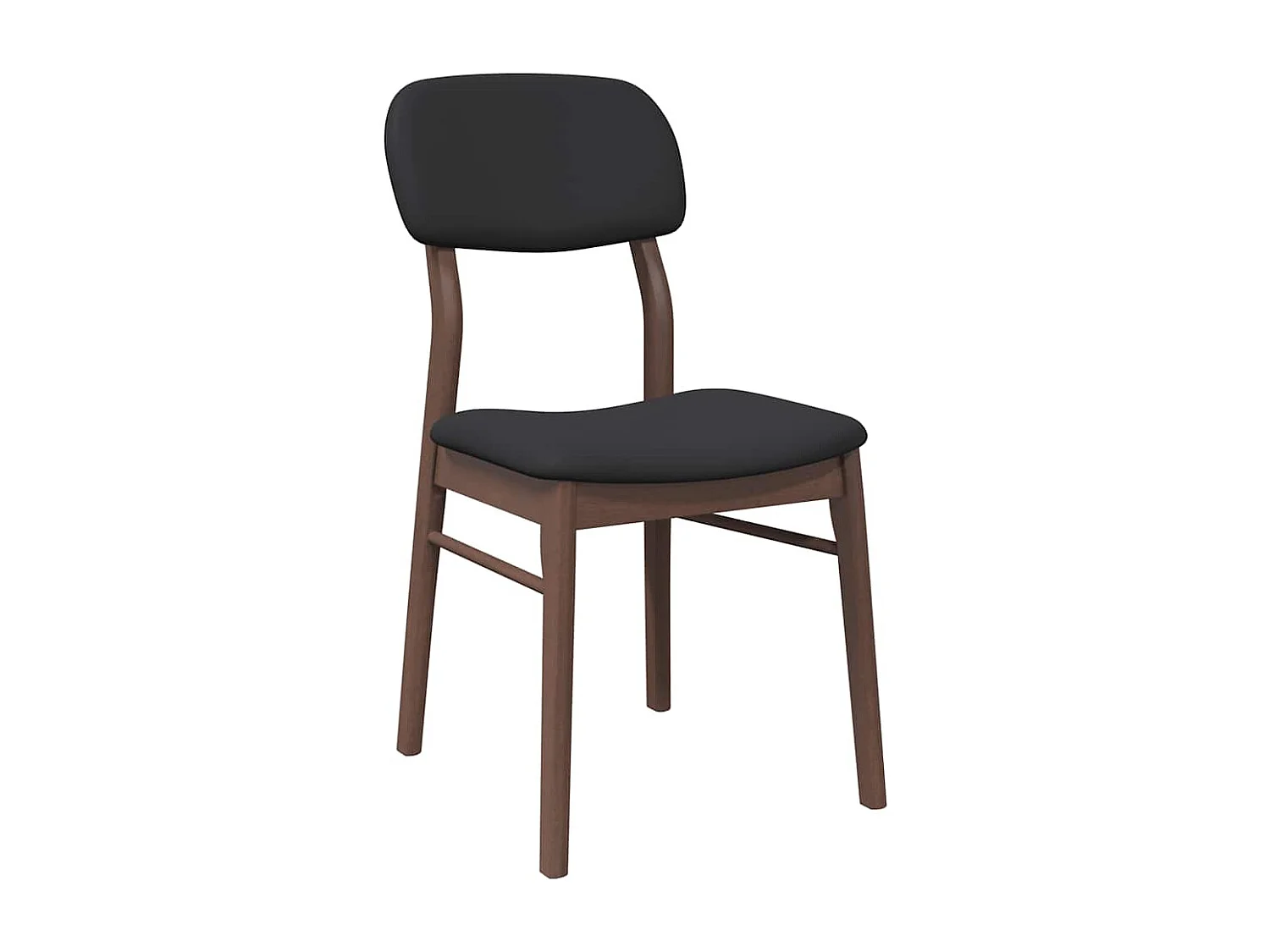 Chaises à manger coussins 2 pcs marron bois massif caoutchouc