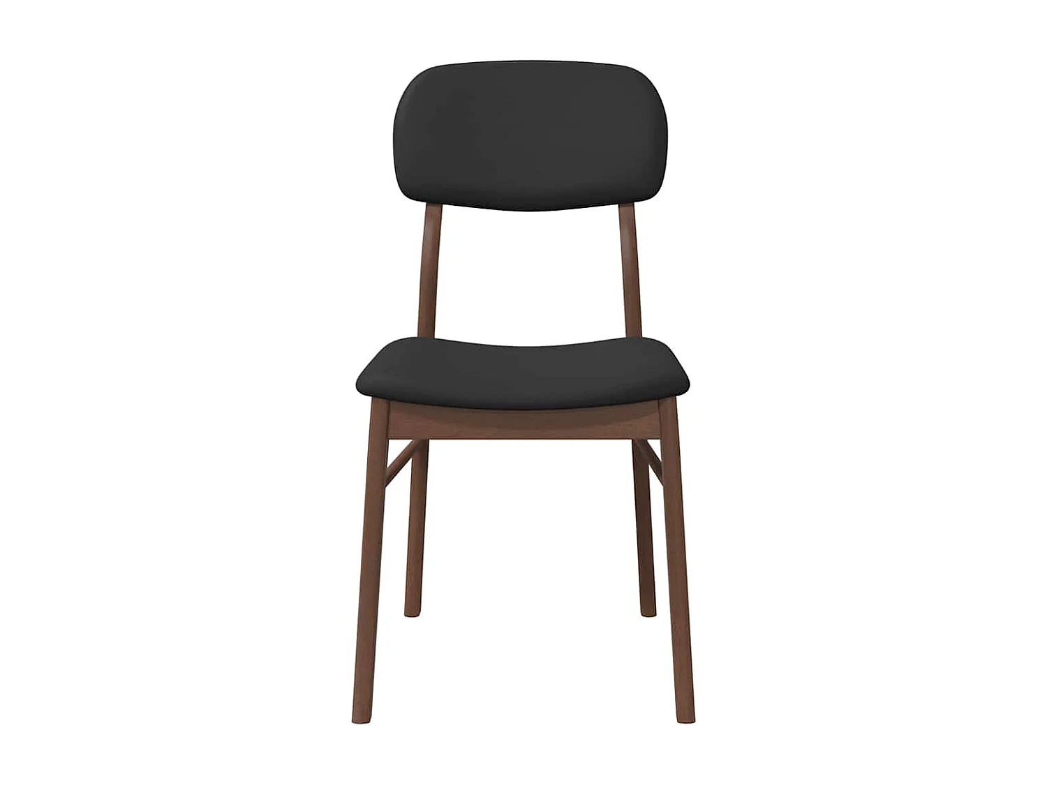 Chaises à manger coussins 2 pcs marron bois massif caoutchouc