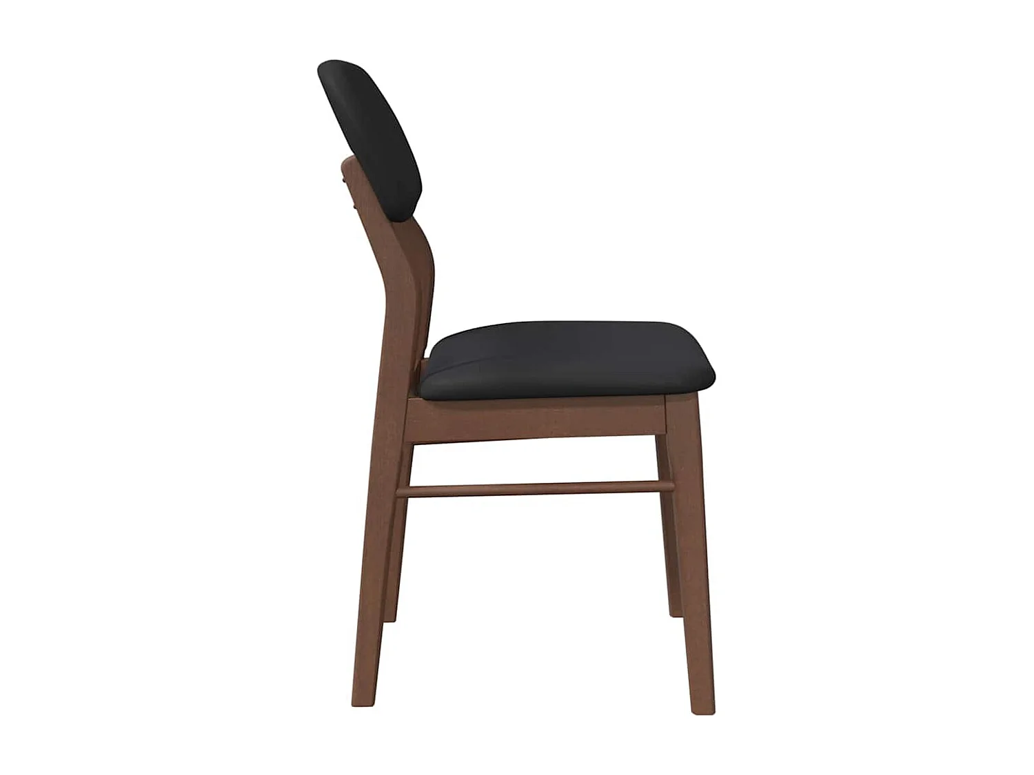 Chaises à manger coussins 2 pcs marron bois massif caoutchouc