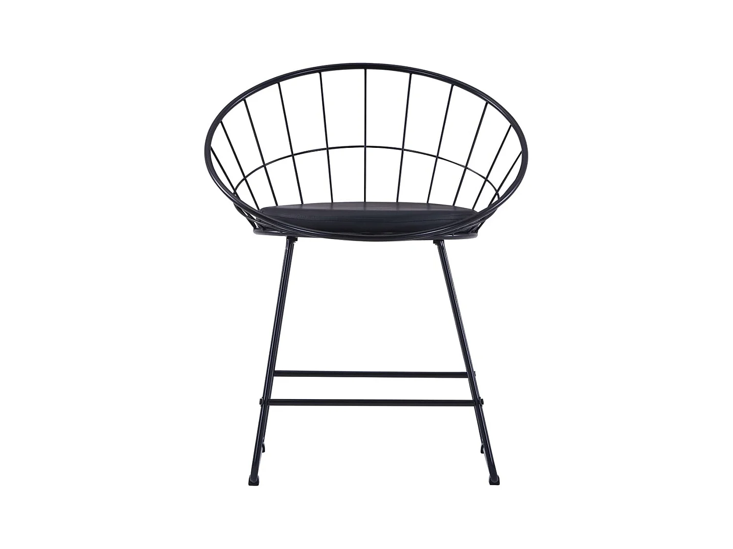 Chaises à manger similicuir lot de 4 noir acier