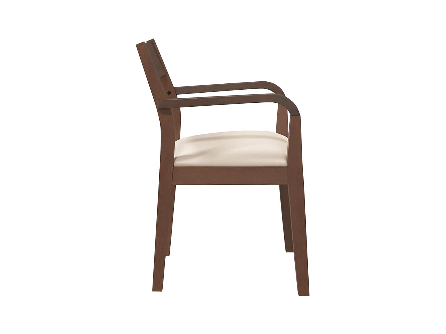 Chaises à manger coussins 2 pcs marron bois massif caoutchouc