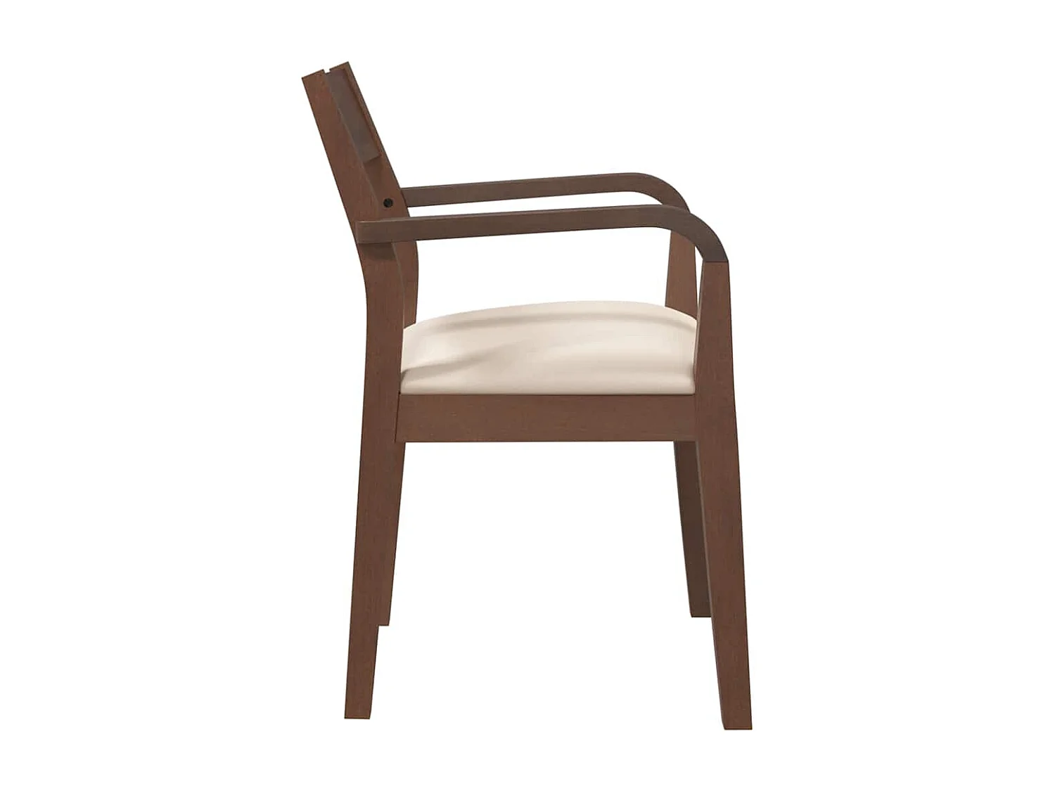 Chaises à manger coussins 2 pcs marron bois massif caoutchouc