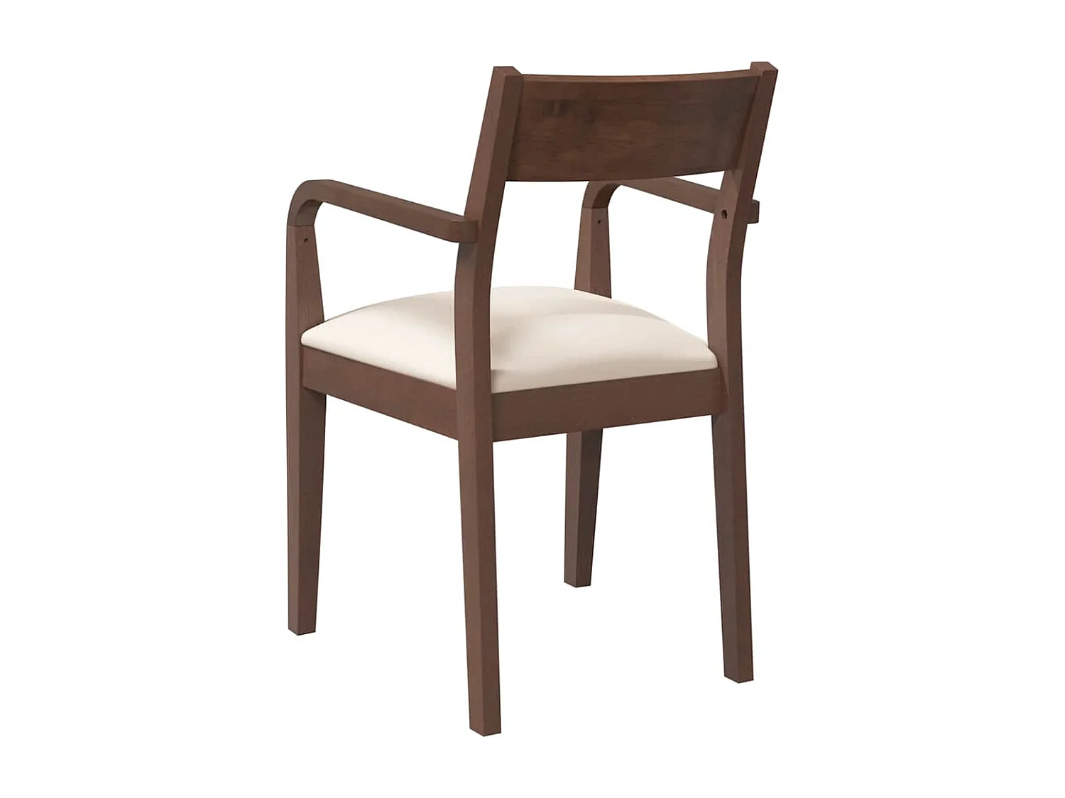 Chaises à manger coussins 2 pcs marron bois massif caoutchouc