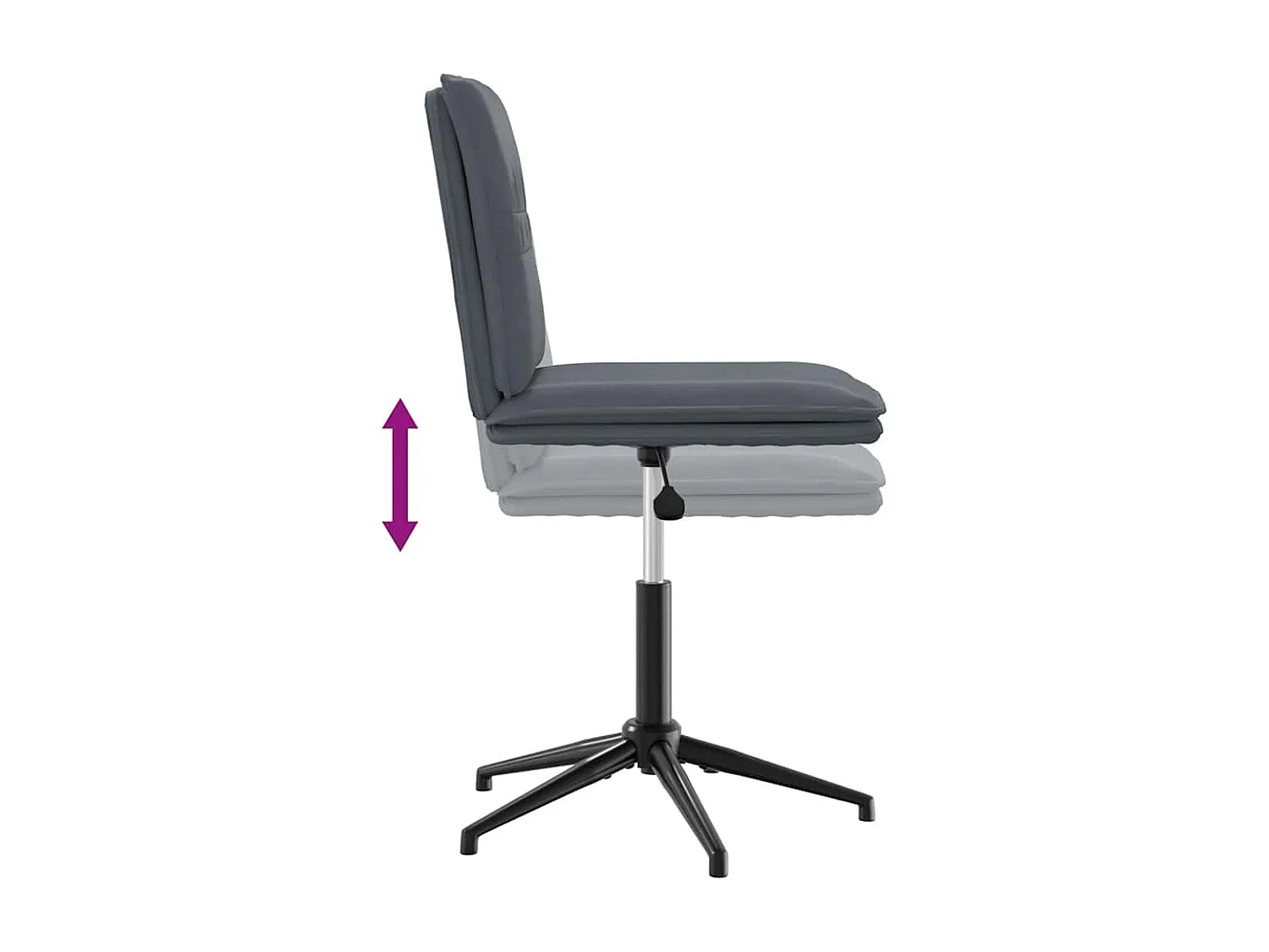 Chaises à manger lot de 4 Gris foncé Velours