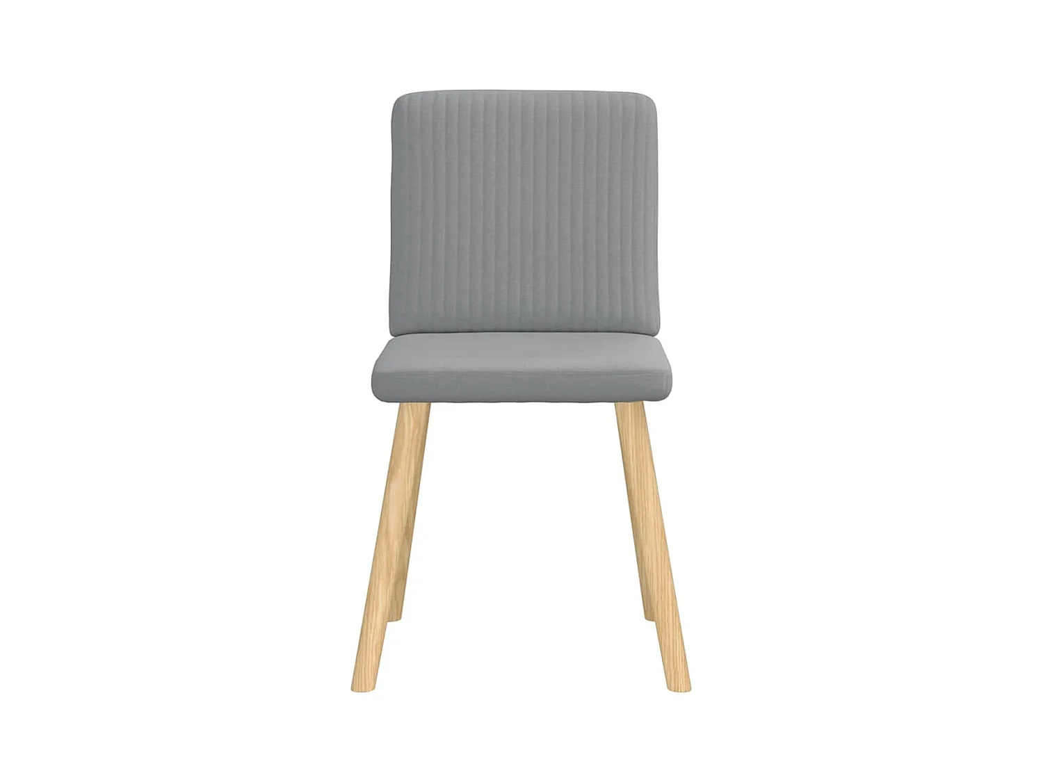 Set di 4 sedie da pranzo in tessuto grigio chiaro