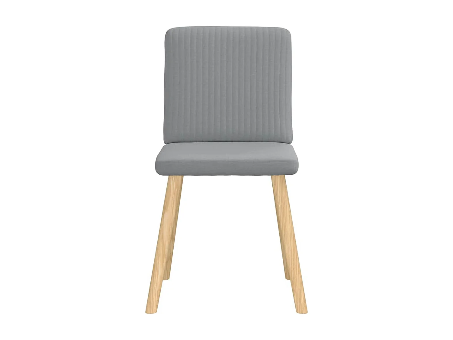 Set di 4 sedie da pranzo in tessuto grigio chiaro