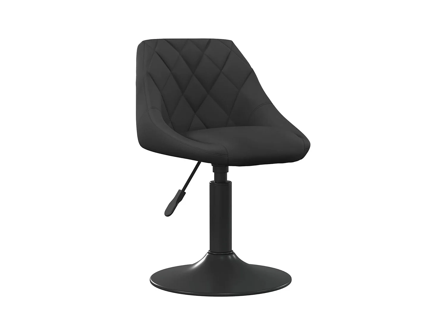 Juego de 4 sillas de comedor giratorias de terciopelo negro