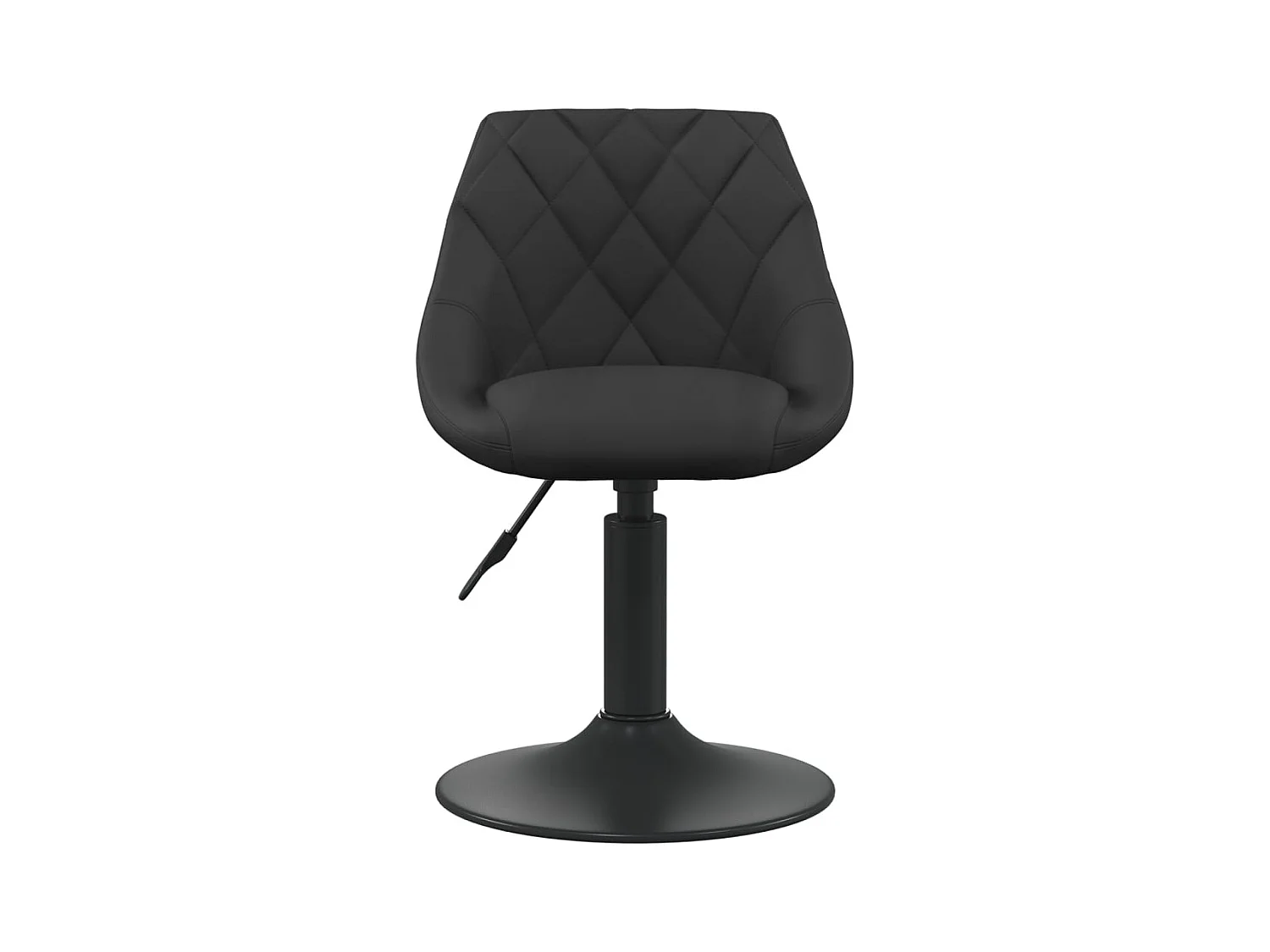 Juego de 4 sillas de comedor giratorias de terciopelo negro