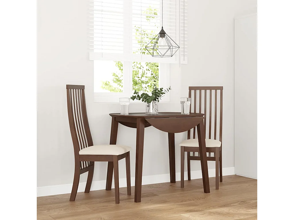 Cojines para sillas de comedor, 2 unidades, madera maciza marrón, caucho