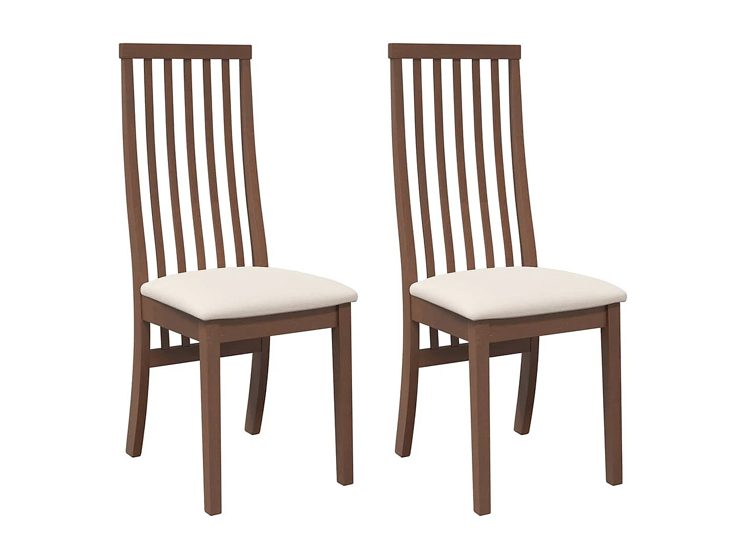 Cojines para sillas de comedor, 2 unidades, madera maciza marrón, caucho