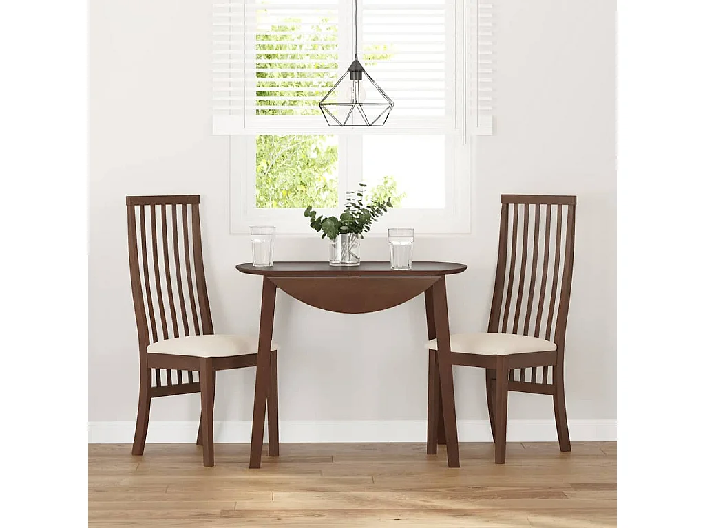 Cojines para sillas de comedor, 2 unidades, madera maciza marrón, caucho