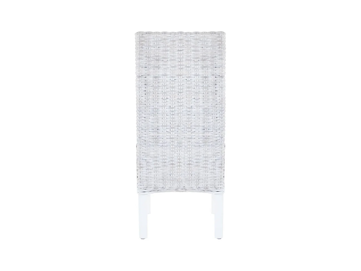 Chaises à manger lot de 2 rotin kubu et bois d'acajou