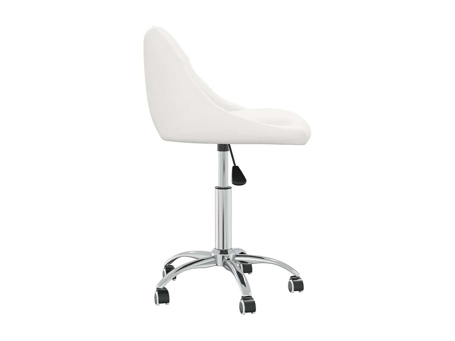 Chaises pivotantes à manger lot de 2 blanc similicuir