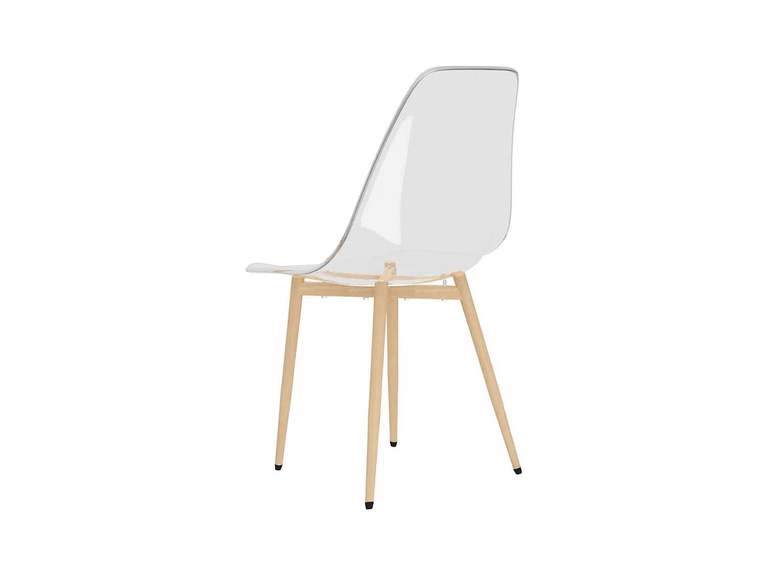 Chaises à manger lot de 2 Transparent PET