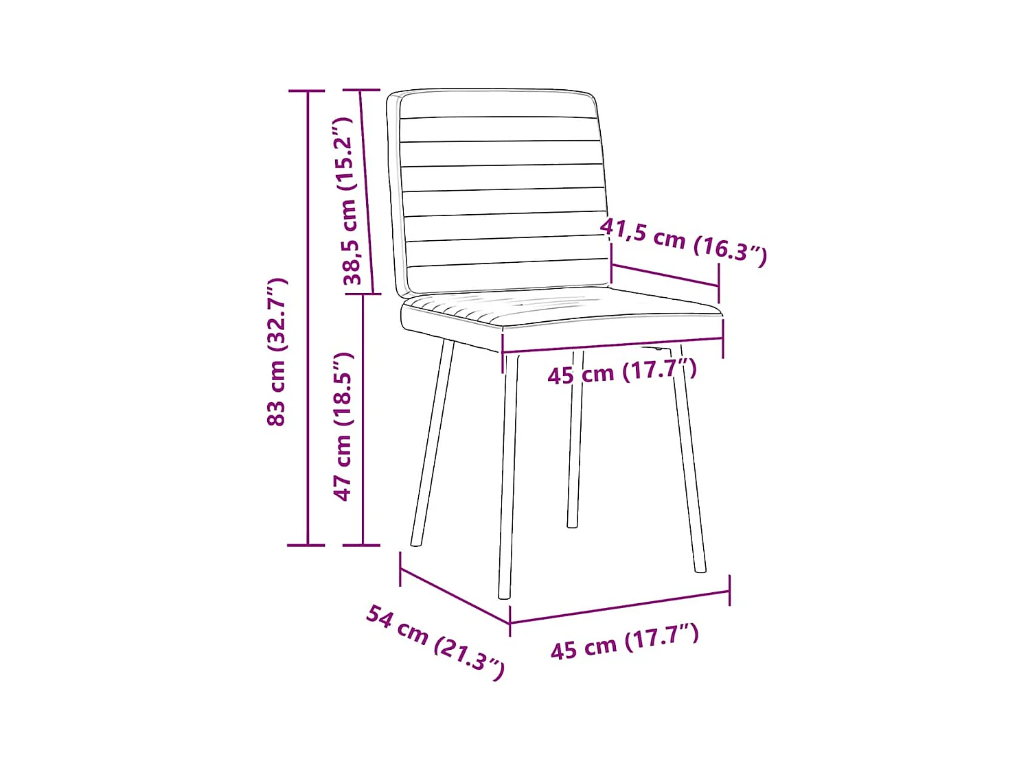 Set di 6 sedie da pranzo in velluto grigio scuro