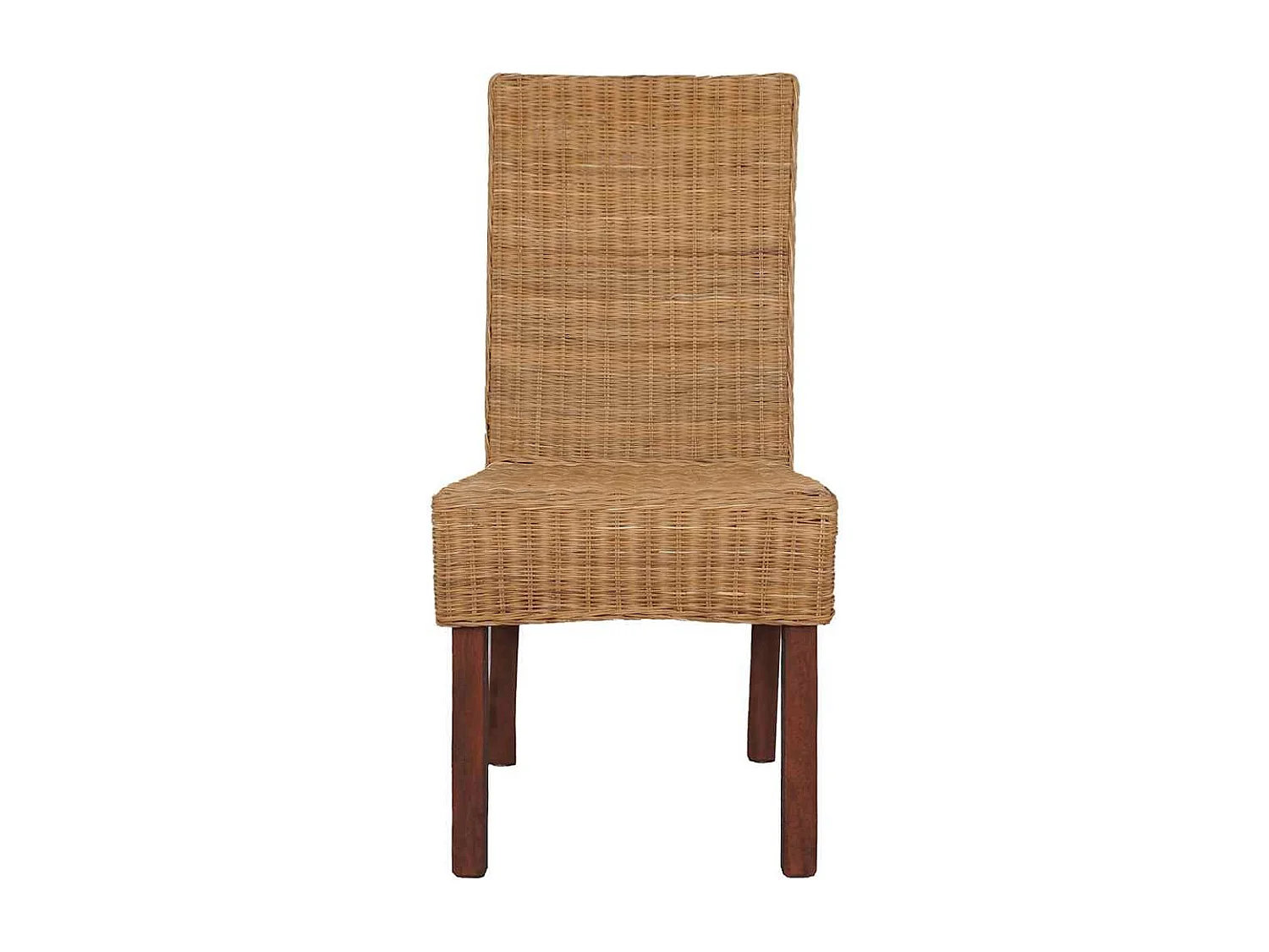 Chaises à manger lot de 6 marron rotin naturel