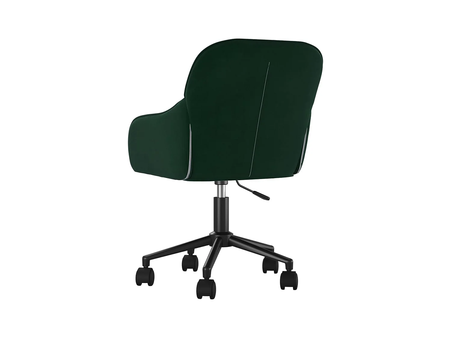 Set di 2 sedie girevoli da pranzo in velluto verde scuro