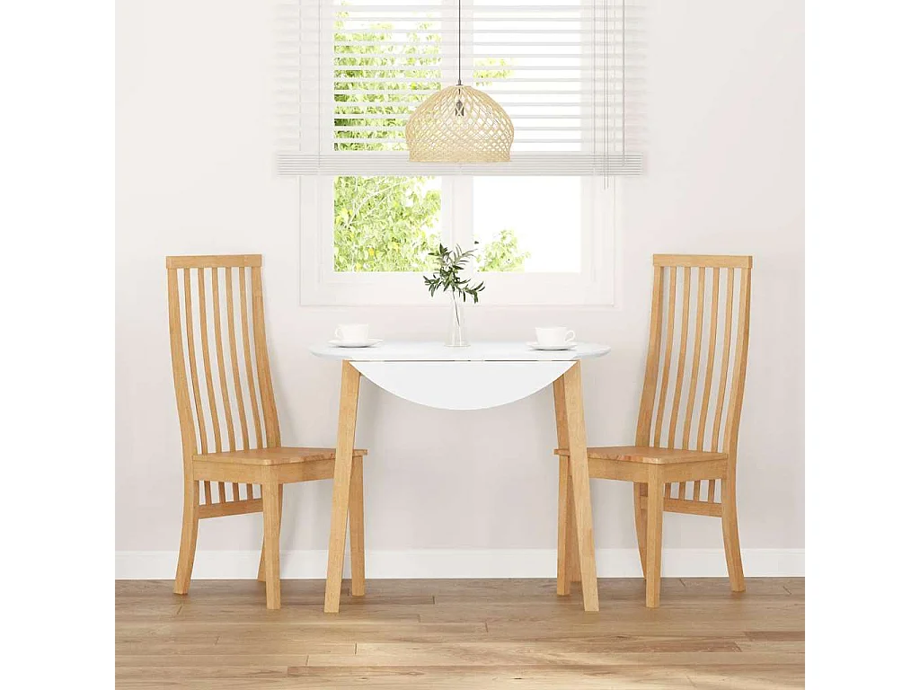 Sedie da pranzo 2 pezzi in legno massello di gomma