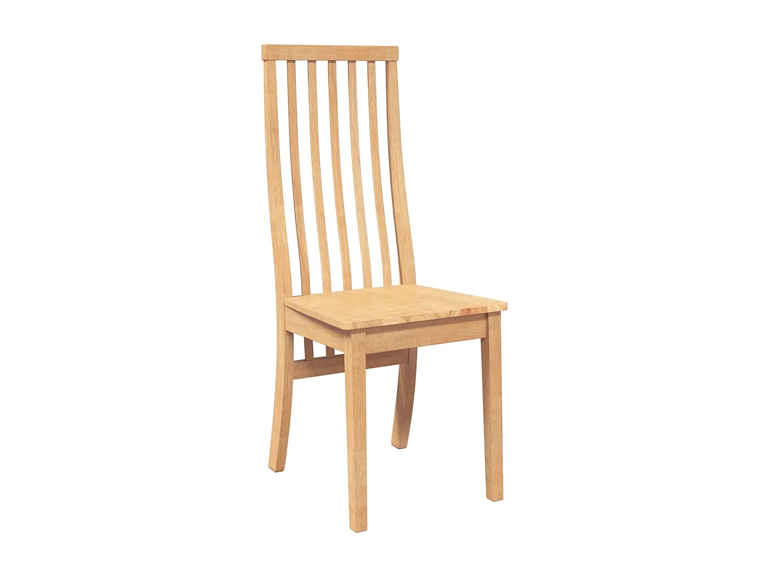 Sedie da pranzo 2 pezzi in legno massello di gomma