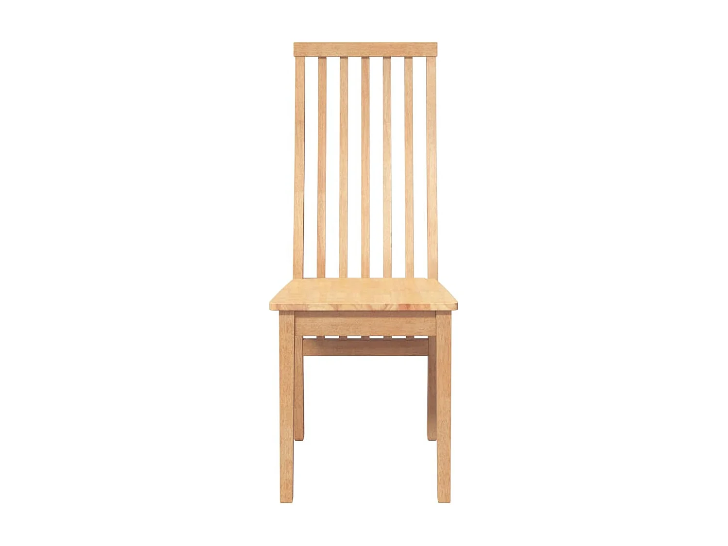 Sedie da pranzo 2 pezzi in legno massello di gomma