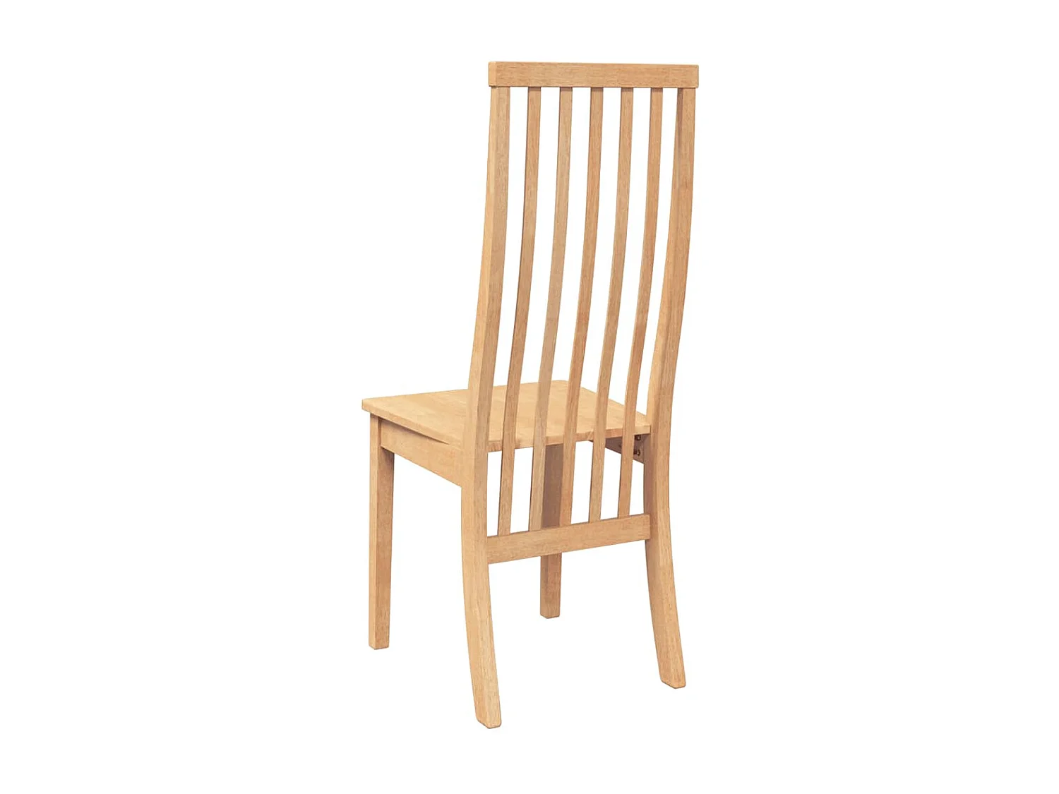 Sedie da pranzo 2 pezzi in legno massello di gomma